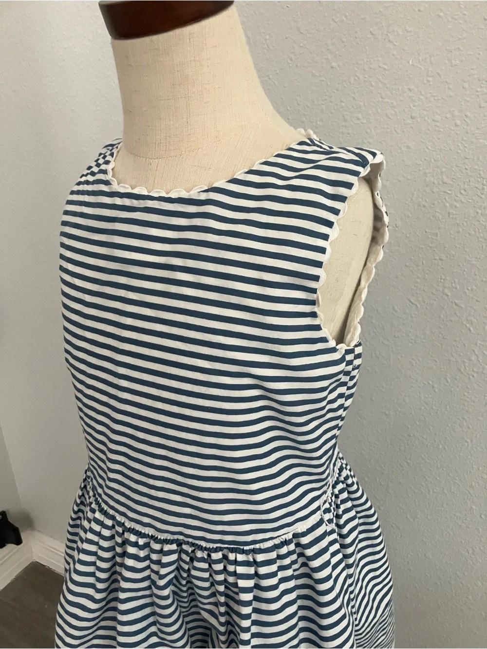 PLACE Girls blue striped sleeveless dress | 6-7